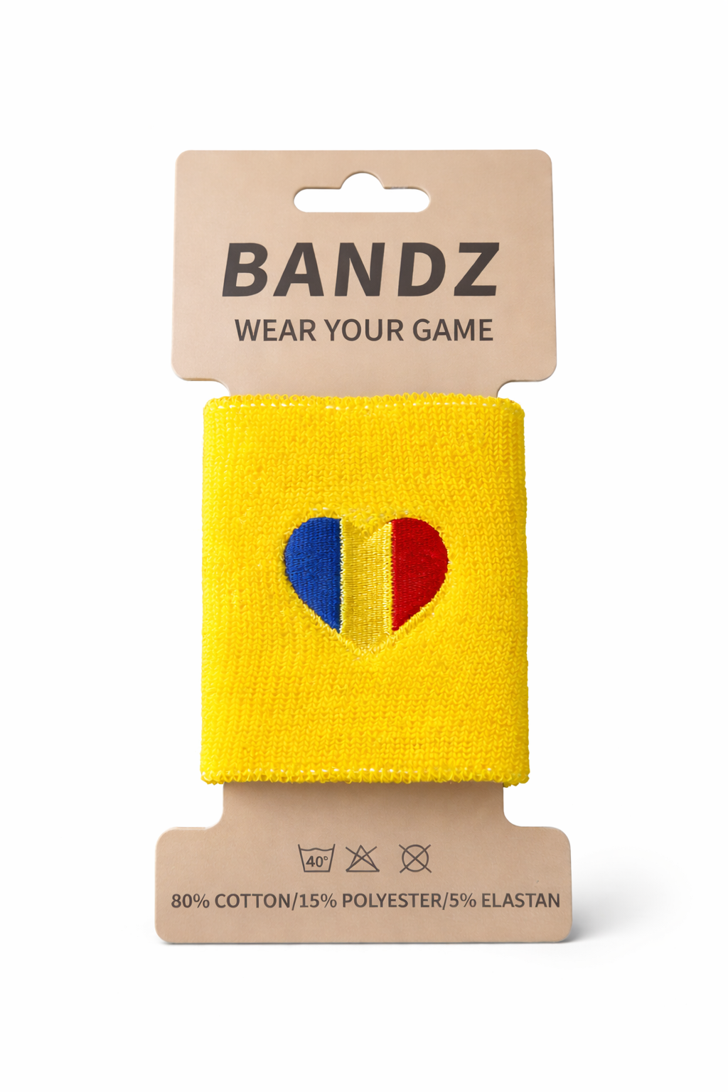 Bandz Padel Wristband Yellow/Romania Flag